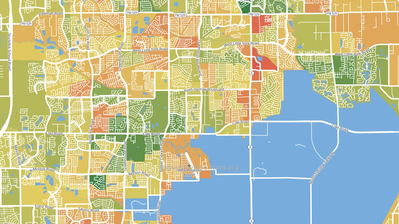 77084, TX block-group voter-turnout map