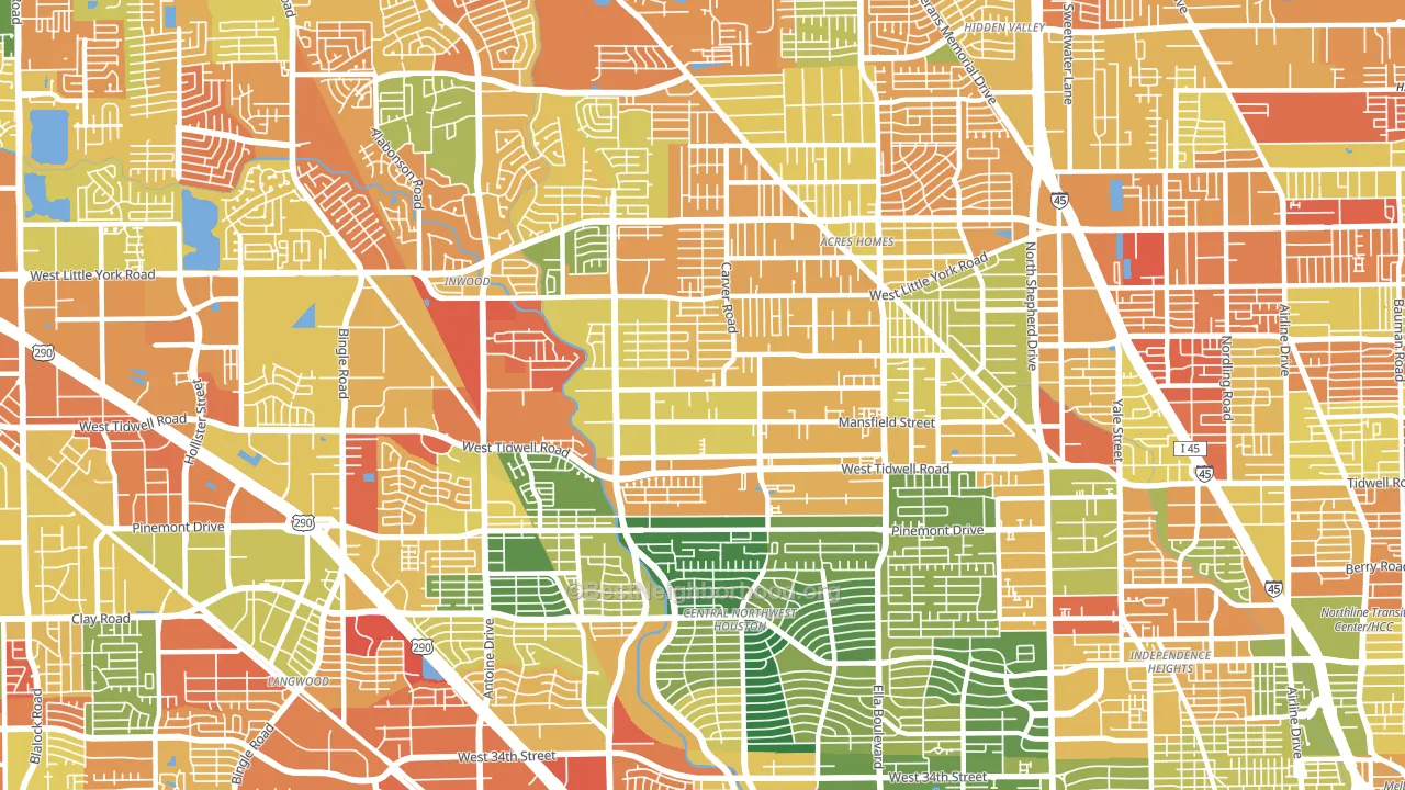 77091, TX block-group voter-turnout map