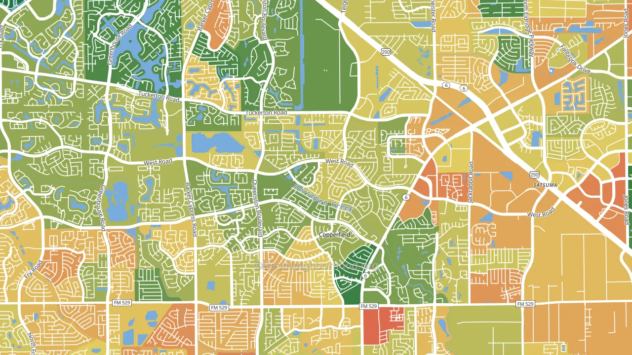 77095, TX block-group voter-turnout map