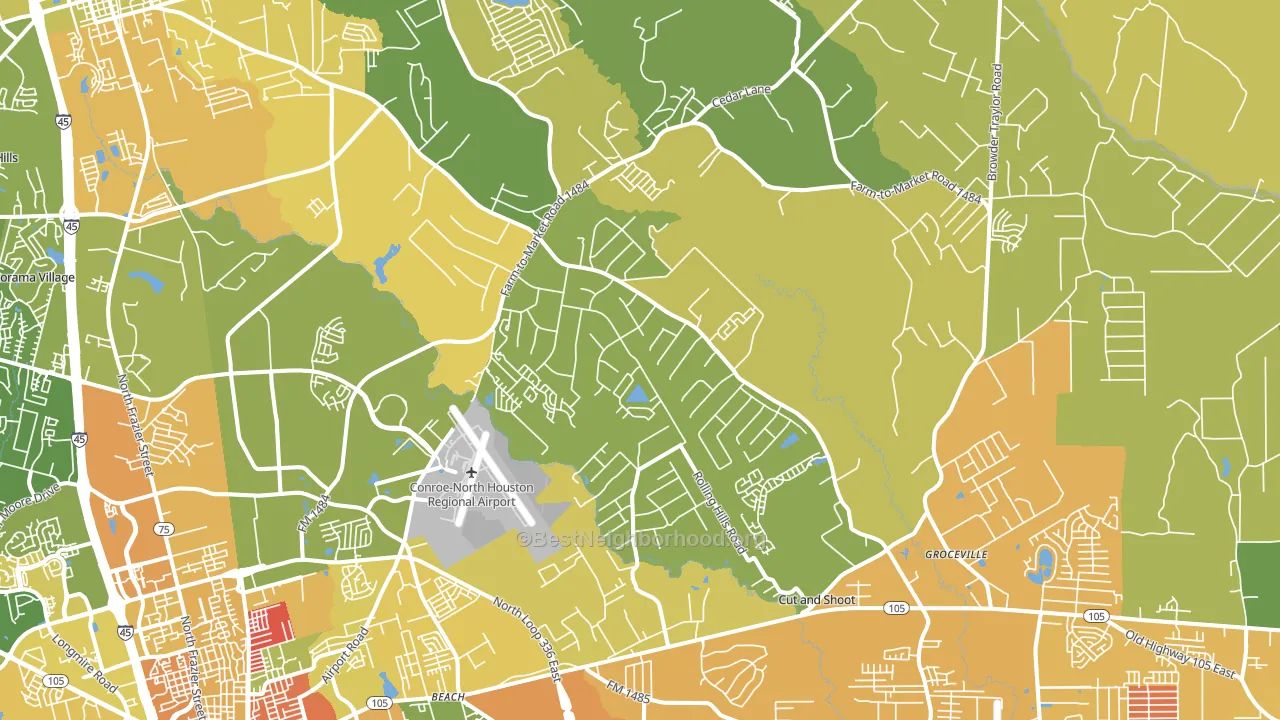 77303, TX block-group voter-turnout map