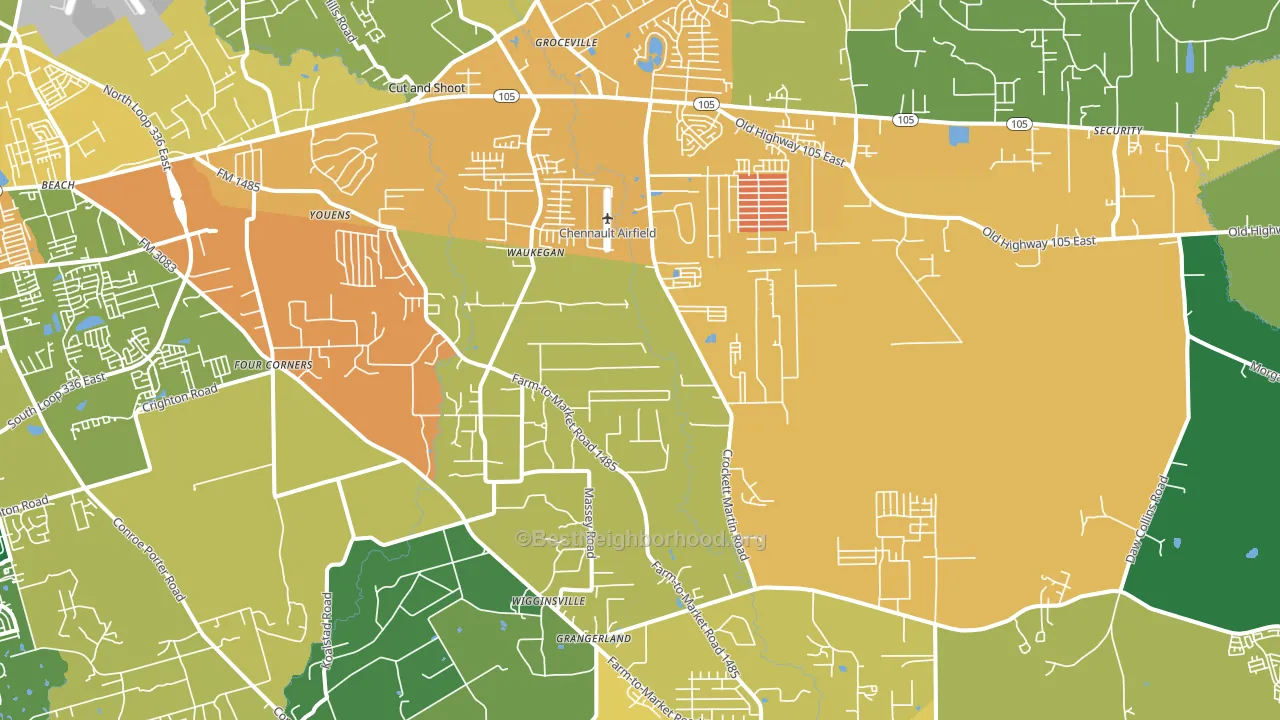 77306, TX block-group voter-turnout map