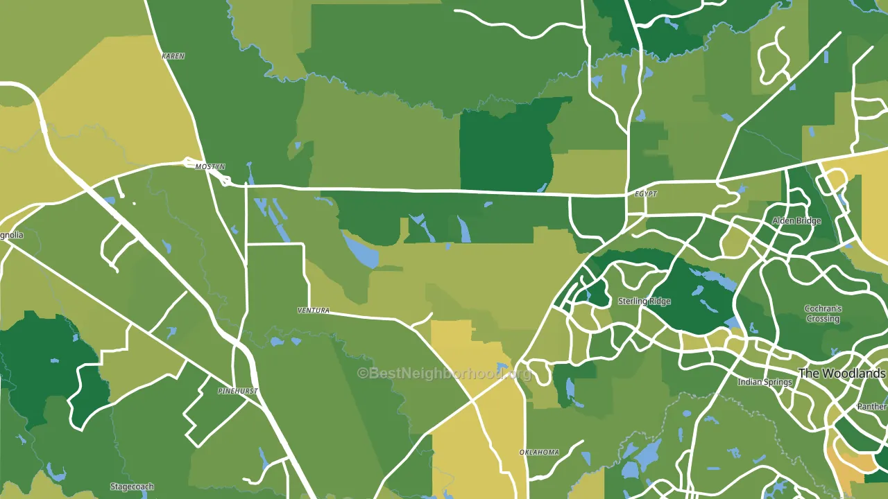 77354, TX block-group voter-turnout map