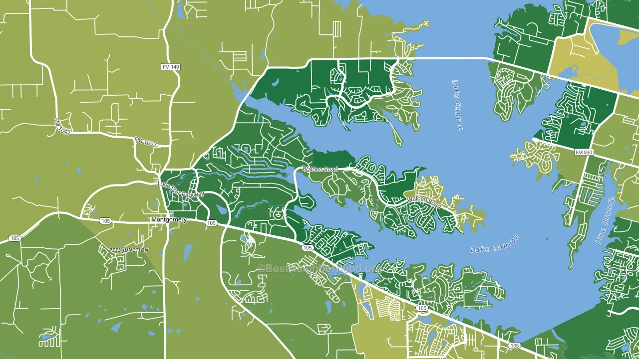 77356, TX block-group voter-turnout map