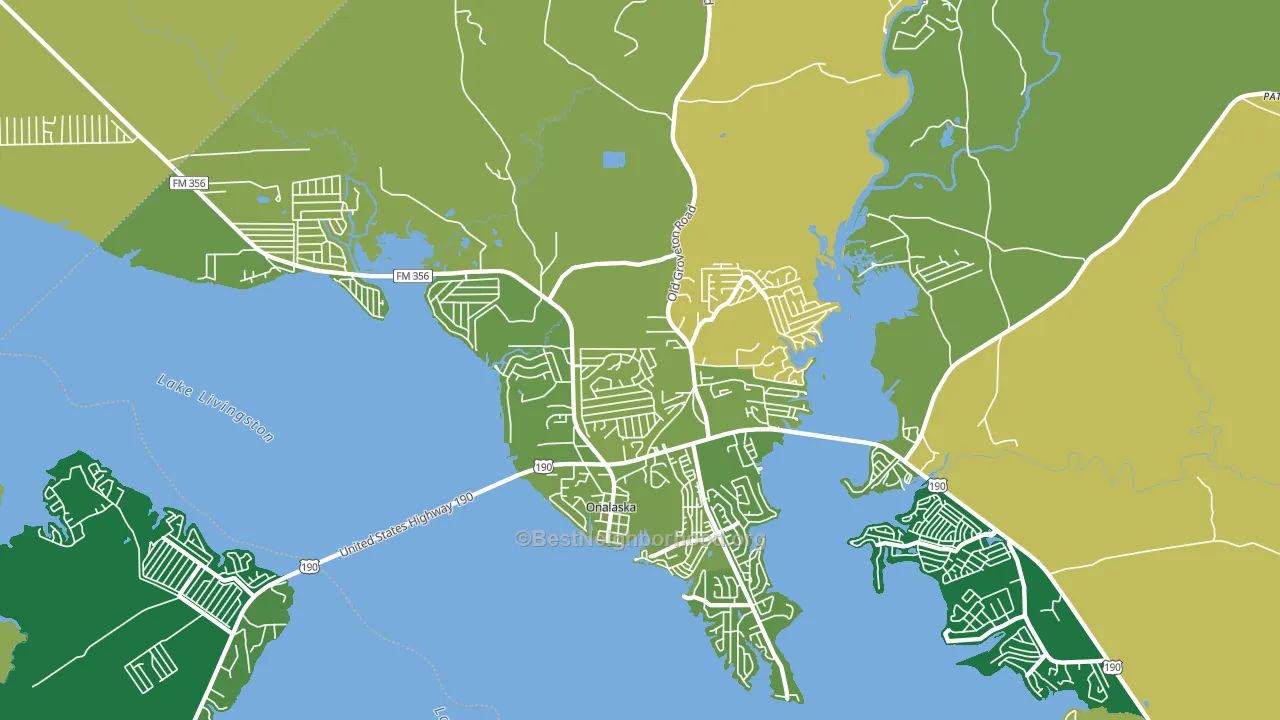 77360, TX block-group voter-turnout map