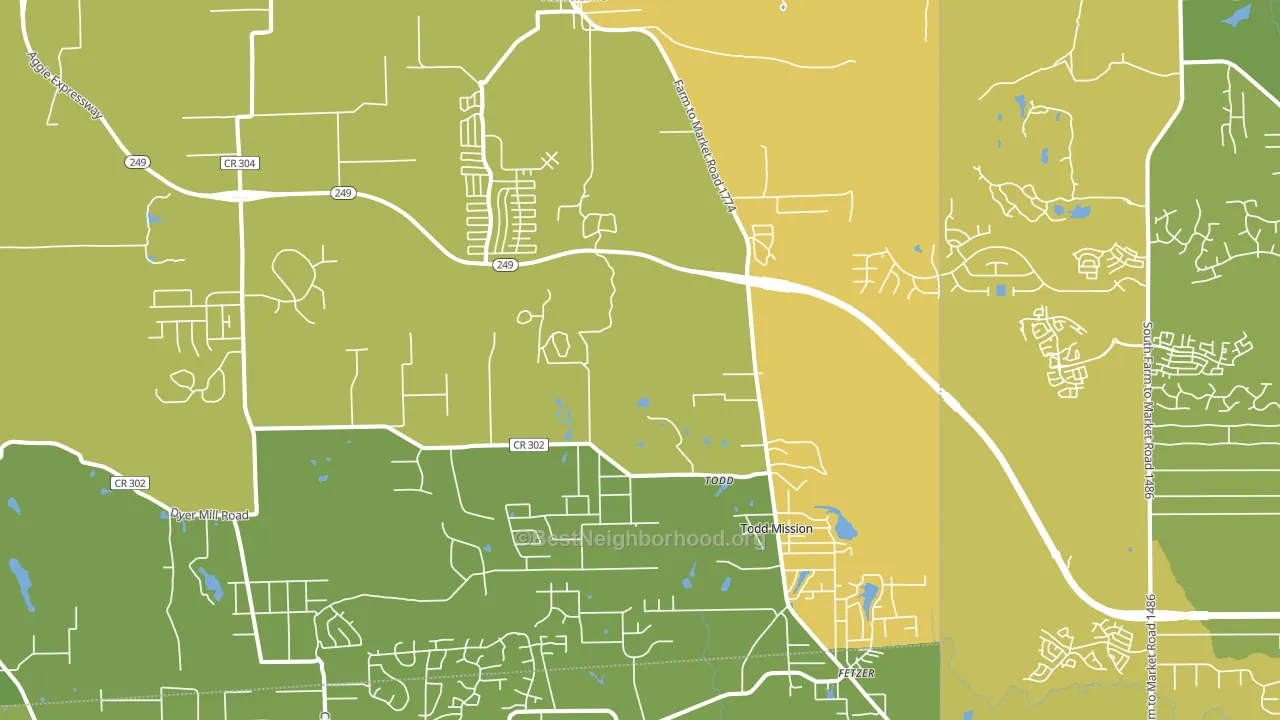 77363, TX block-group voter-turnout map