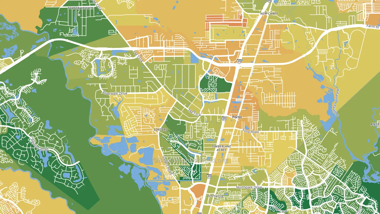 77365, TX block-group voter-turnout map