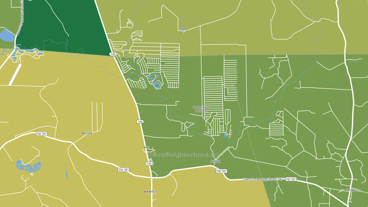77369, TX block-group voter-turnout map