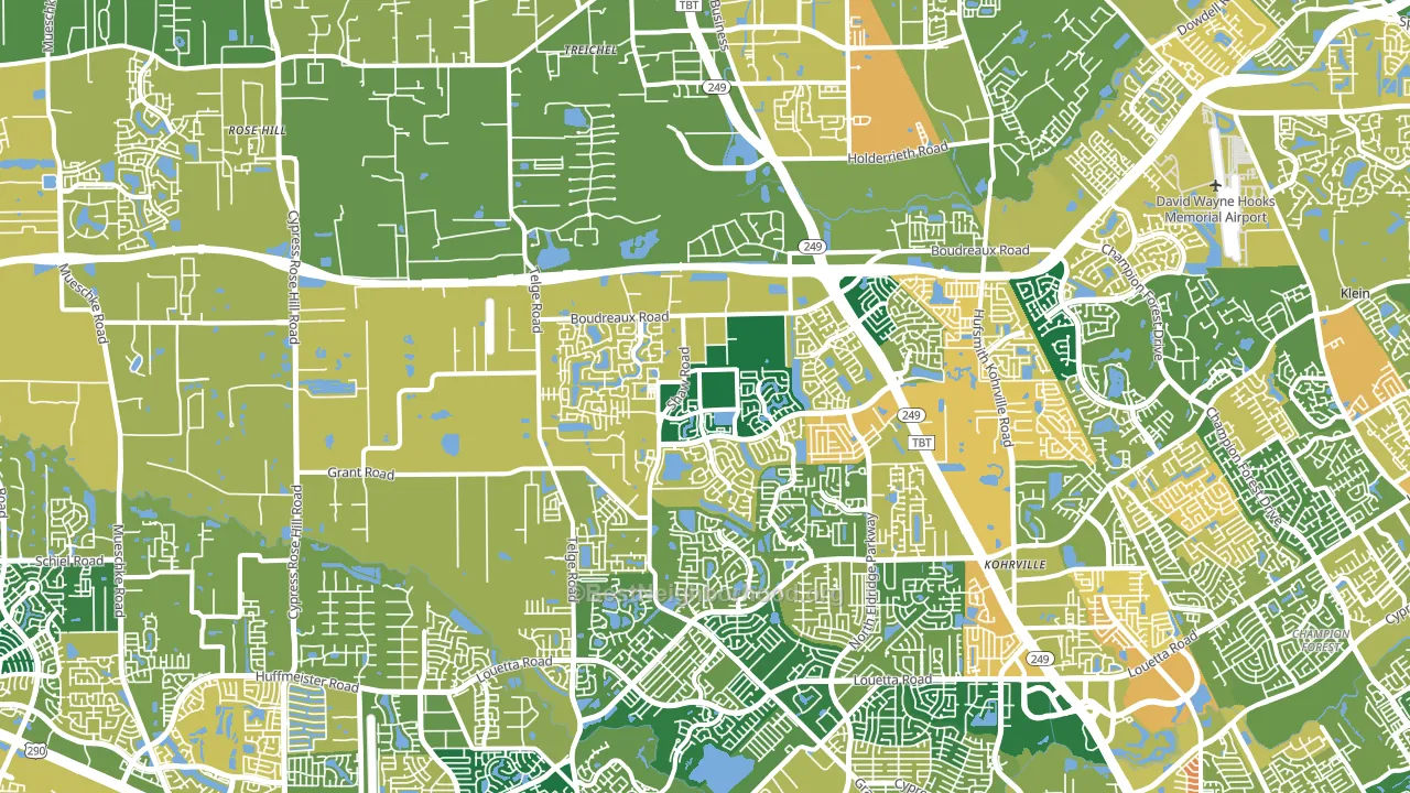 77377, TX block-group voter-turnout map