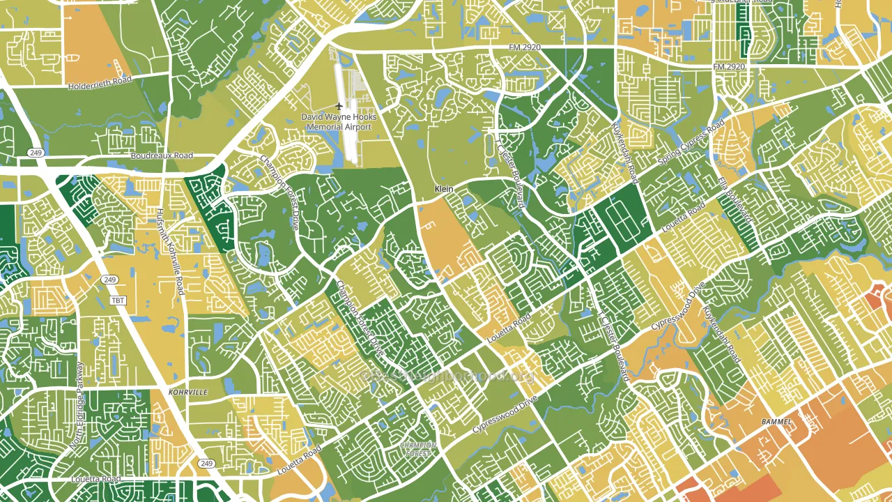 77379, TX block-group voter-turnout map