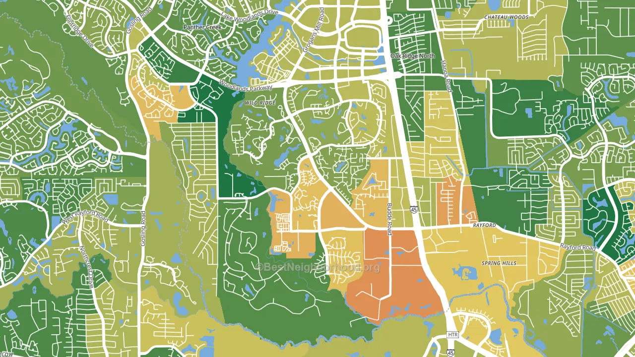 77380, TX block-group voter-turnout map