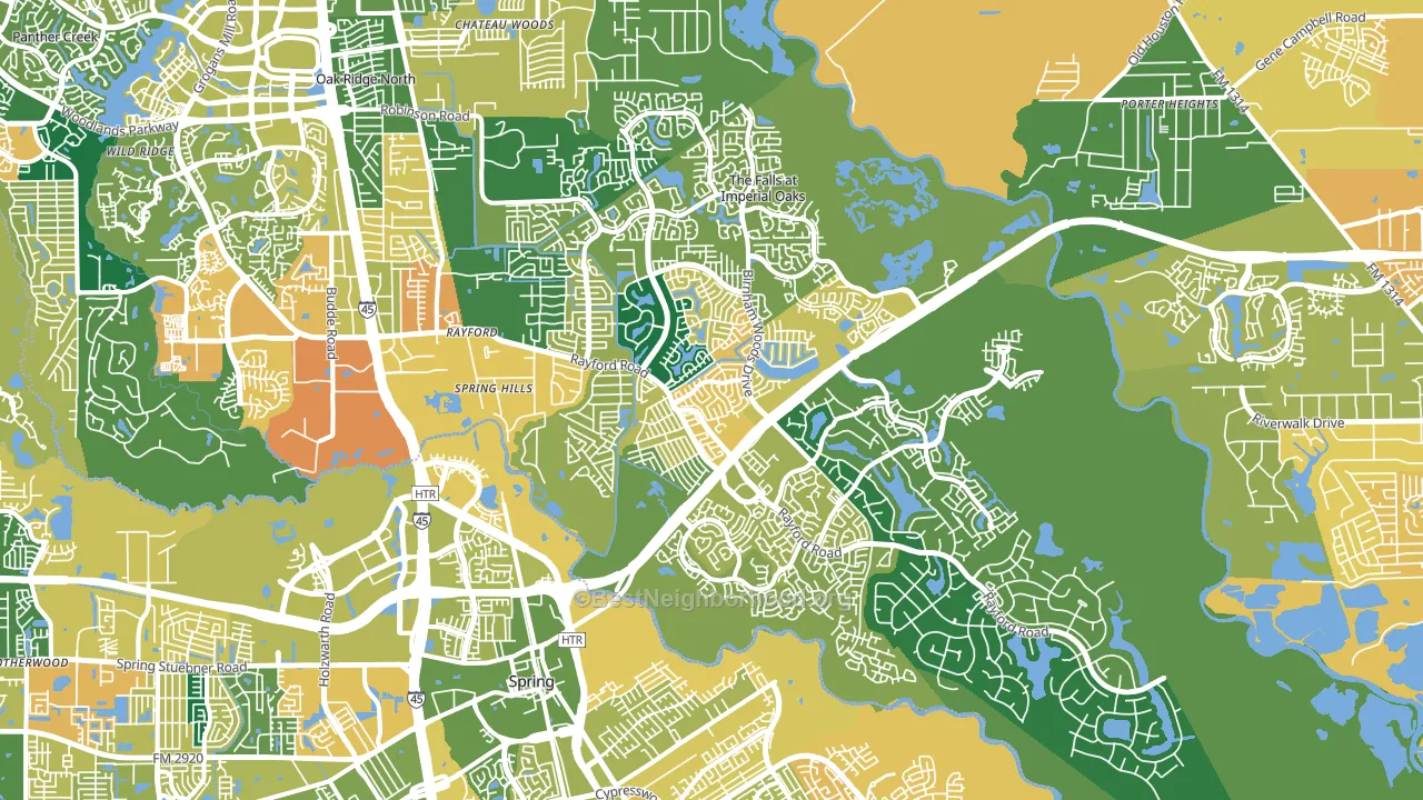 77386, TX block-group voter-turnout map