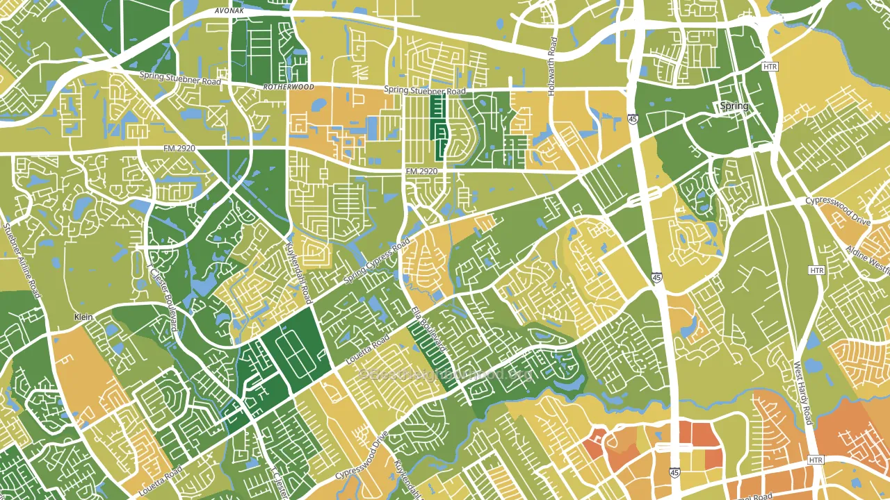 77388, TX block-group voter-turnout map