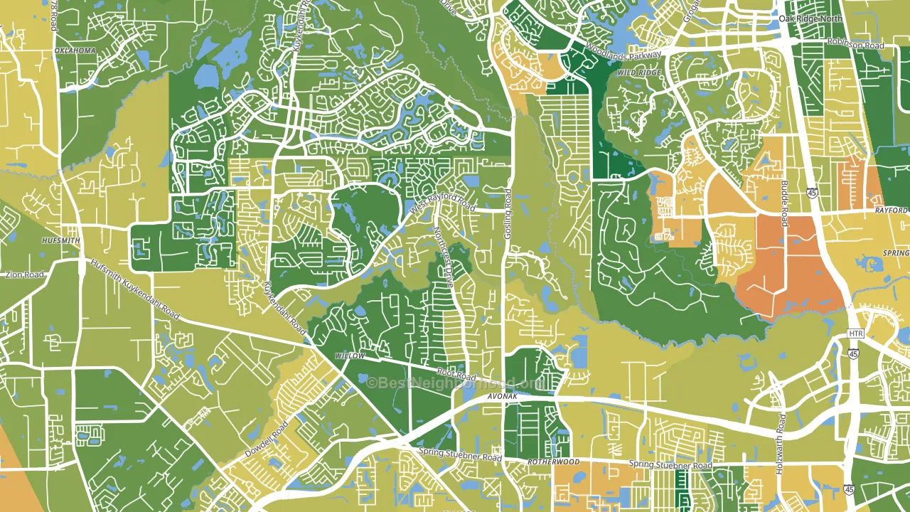 77389, TX block-group voter-turnout map