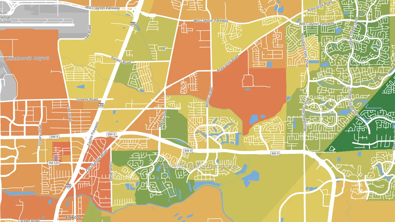 77396, TX block-group voter-turnout map
