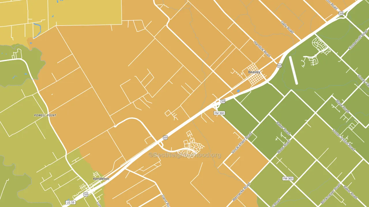 77417, TX block-group voter-turnout map