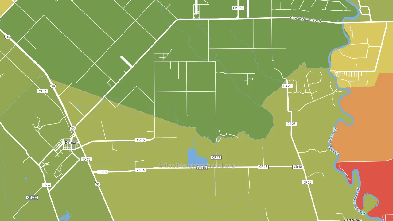 77430, TX block-group voter-turnout map