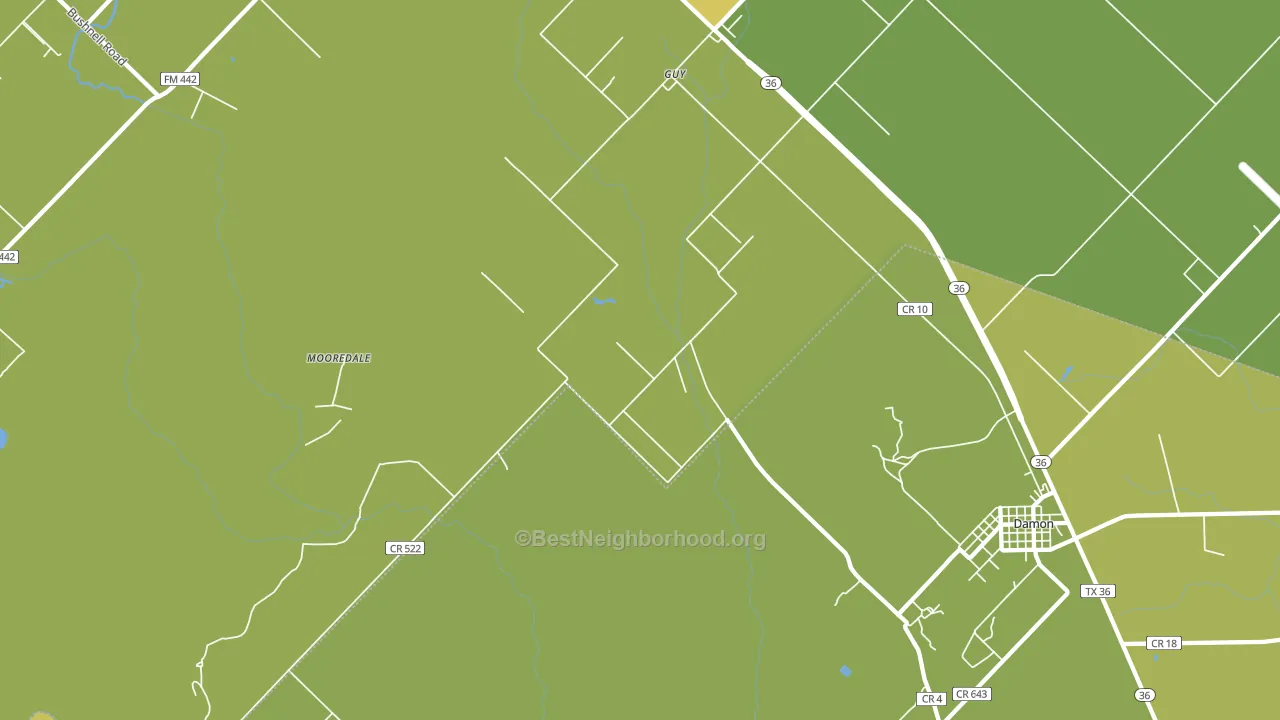 77444, TX block-group voter-turnout map