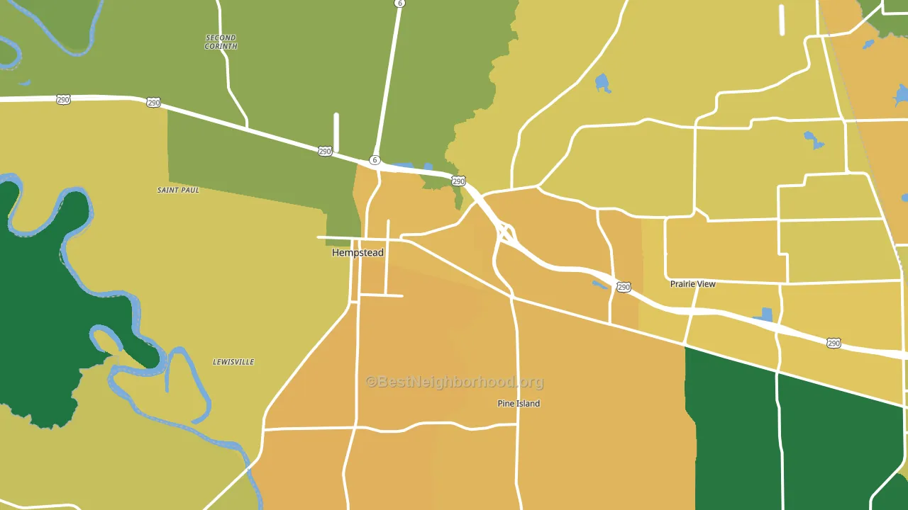 77445, TX block-group voter-turnout map