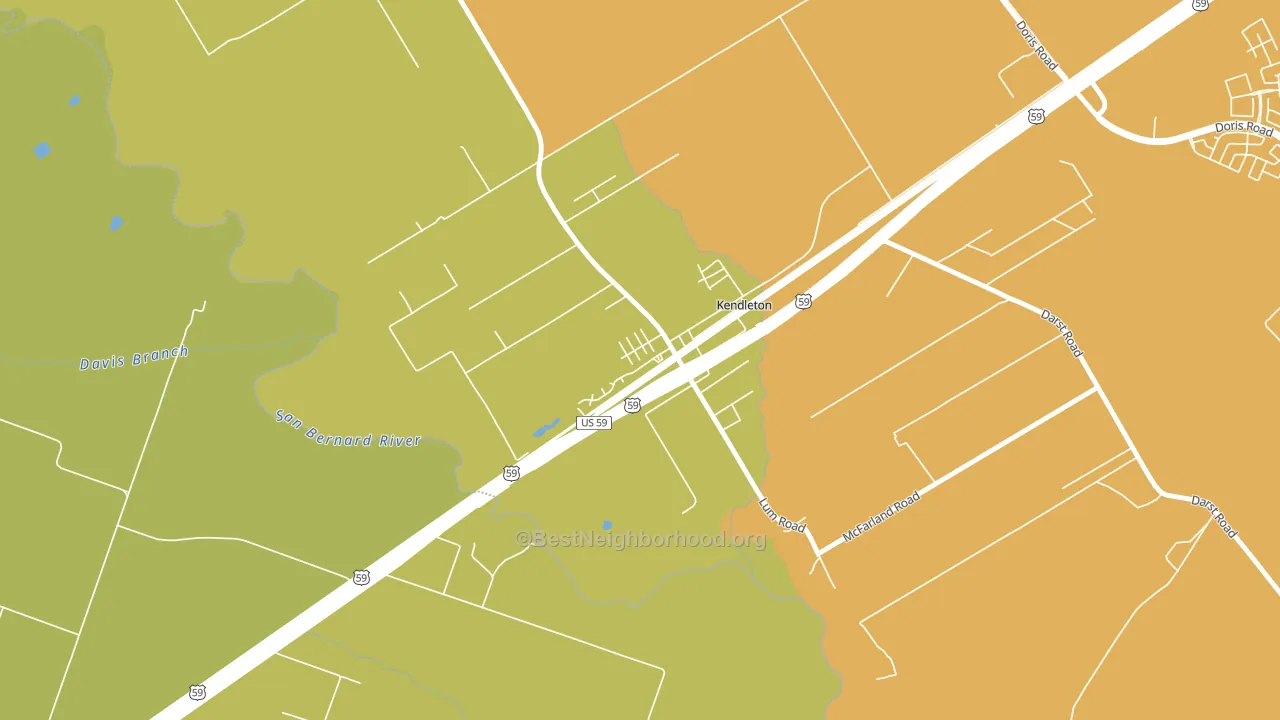 77451, TX block-group voter-turnout map
