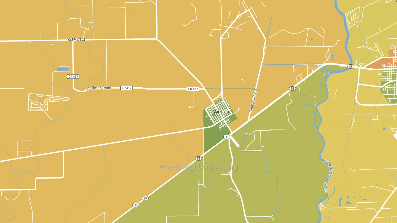 77456, TX block-group voter-turnout map