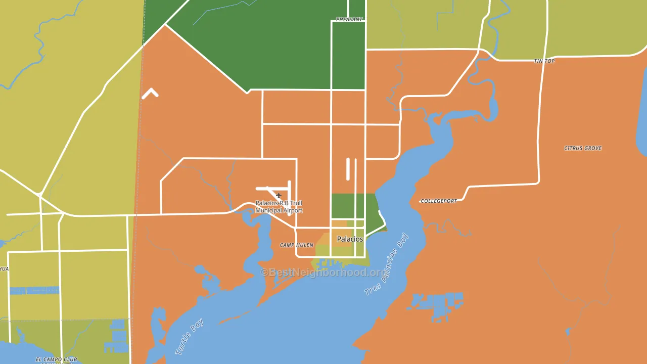 77465, TX block-group voter-turnout map