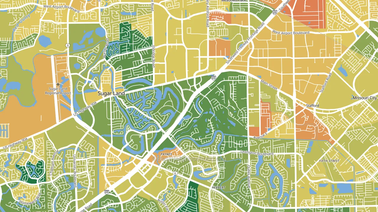77478, TX block-group voter-turnout map
