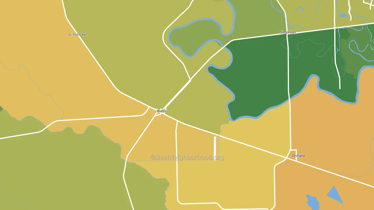 77485, TX block-group voter-turnout map