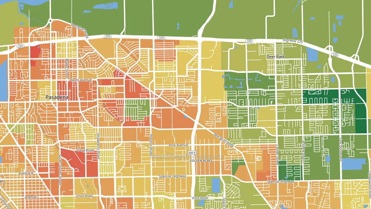 77503, TX block-group voter-turnout map
