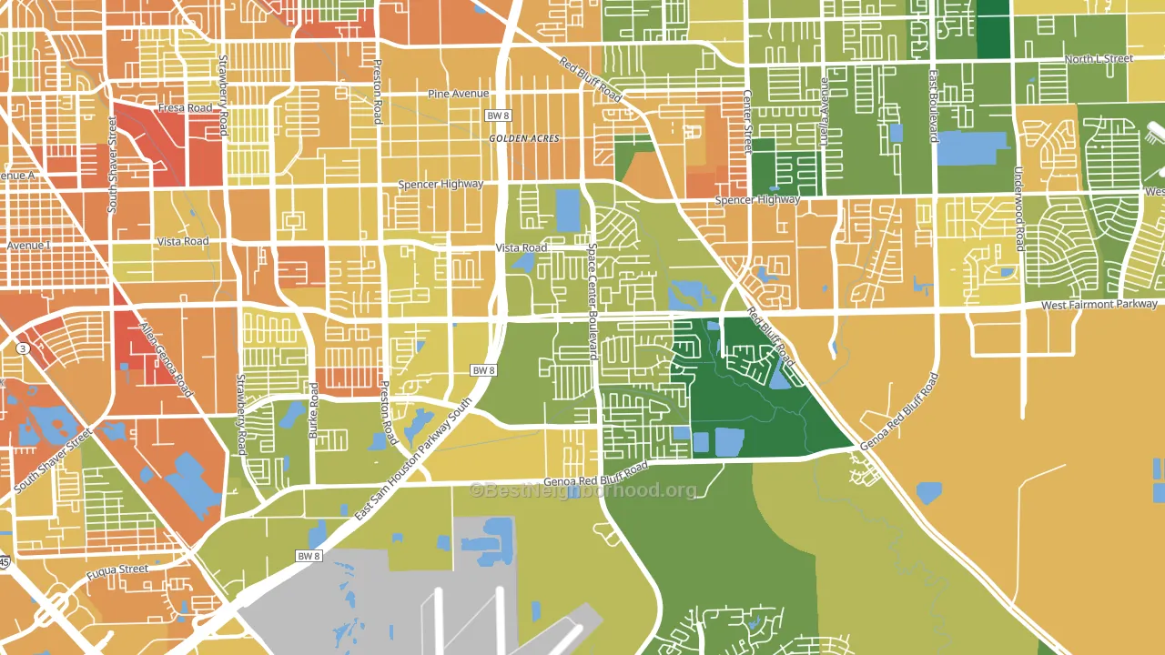 77505, TX block-group voter-turnout map