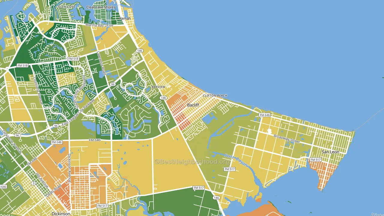 77518, TX block-group voter-turnout map