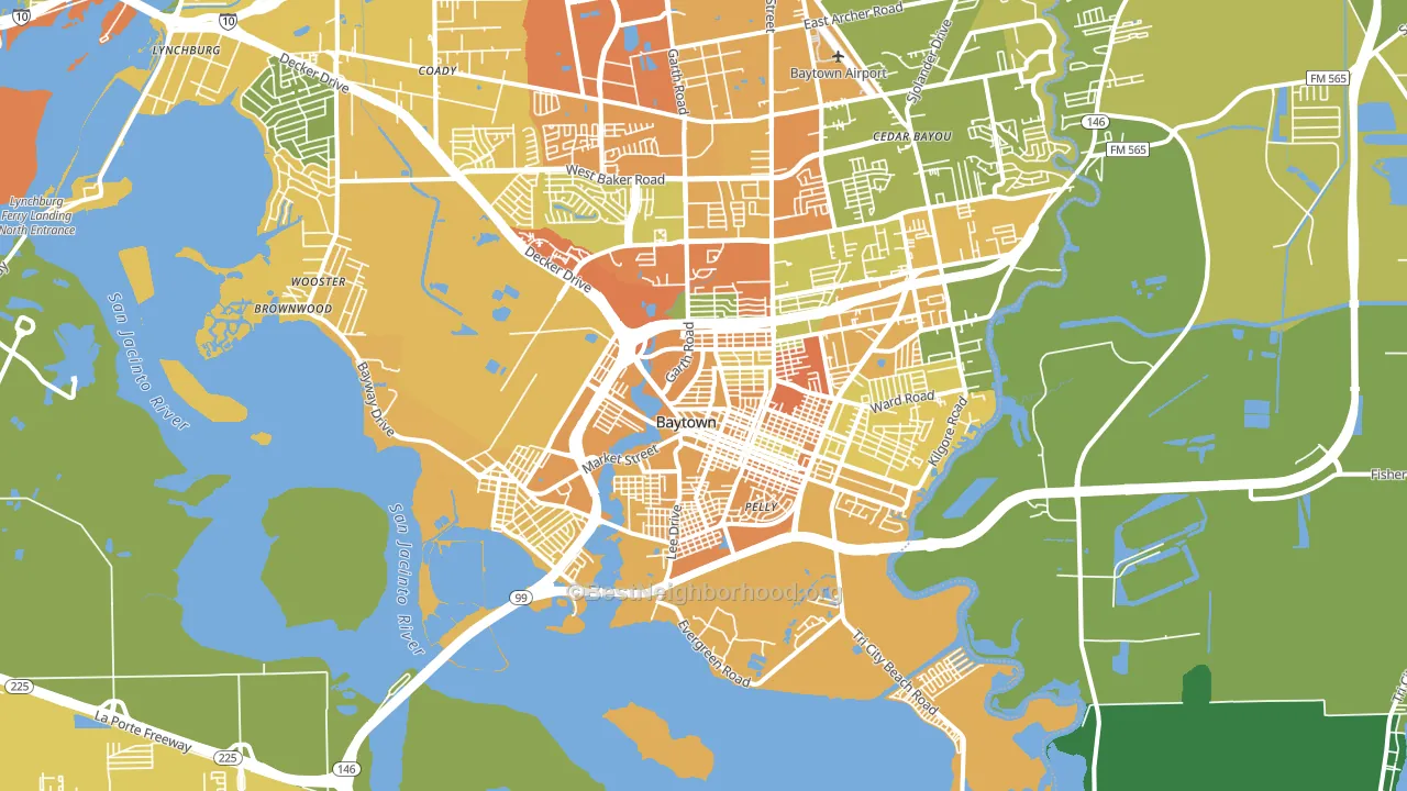 77520, TX block-group voter-turnout map