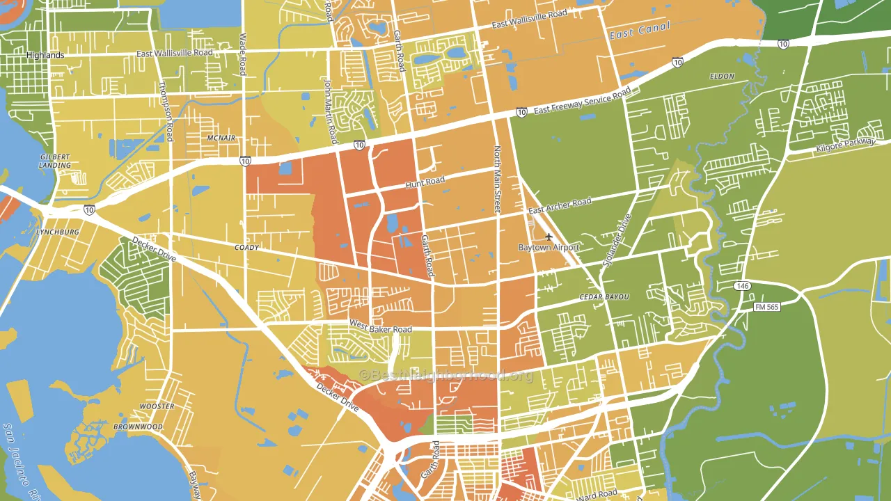 77521, TX block-group voter-turnout map