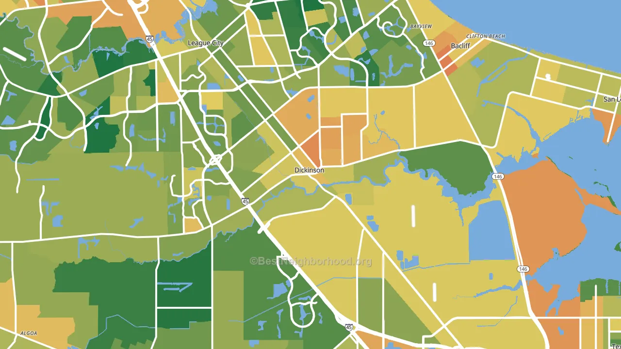 77539, TX block-group voter-turnout map