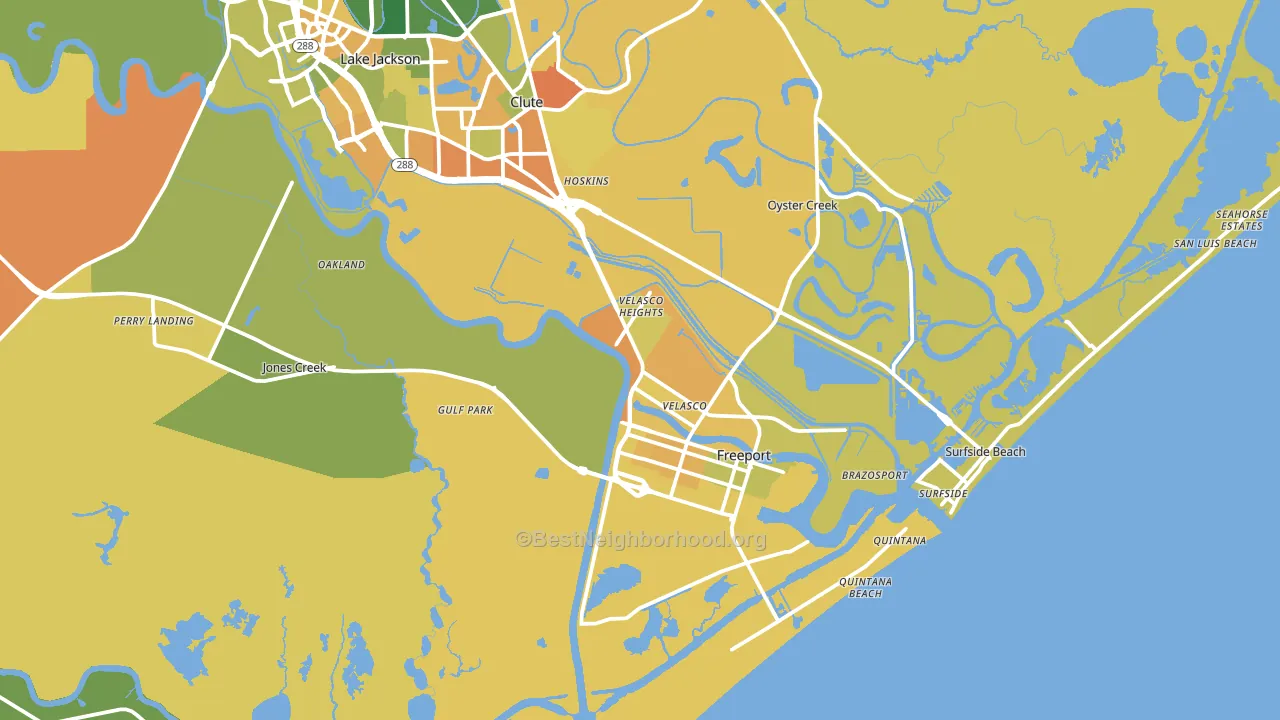 77541, TX block-group voter-turnout map