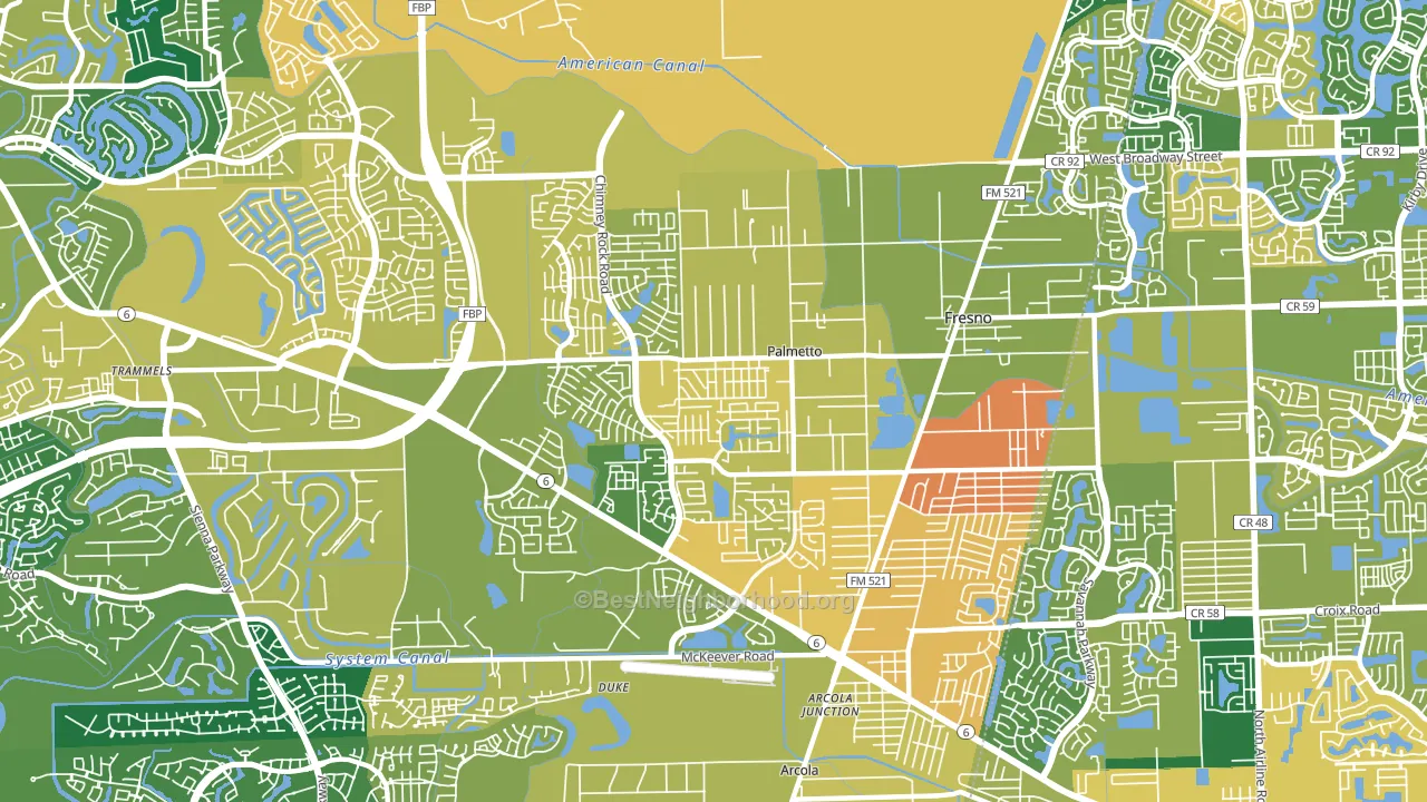 77545, TX block-group voter-turnout map