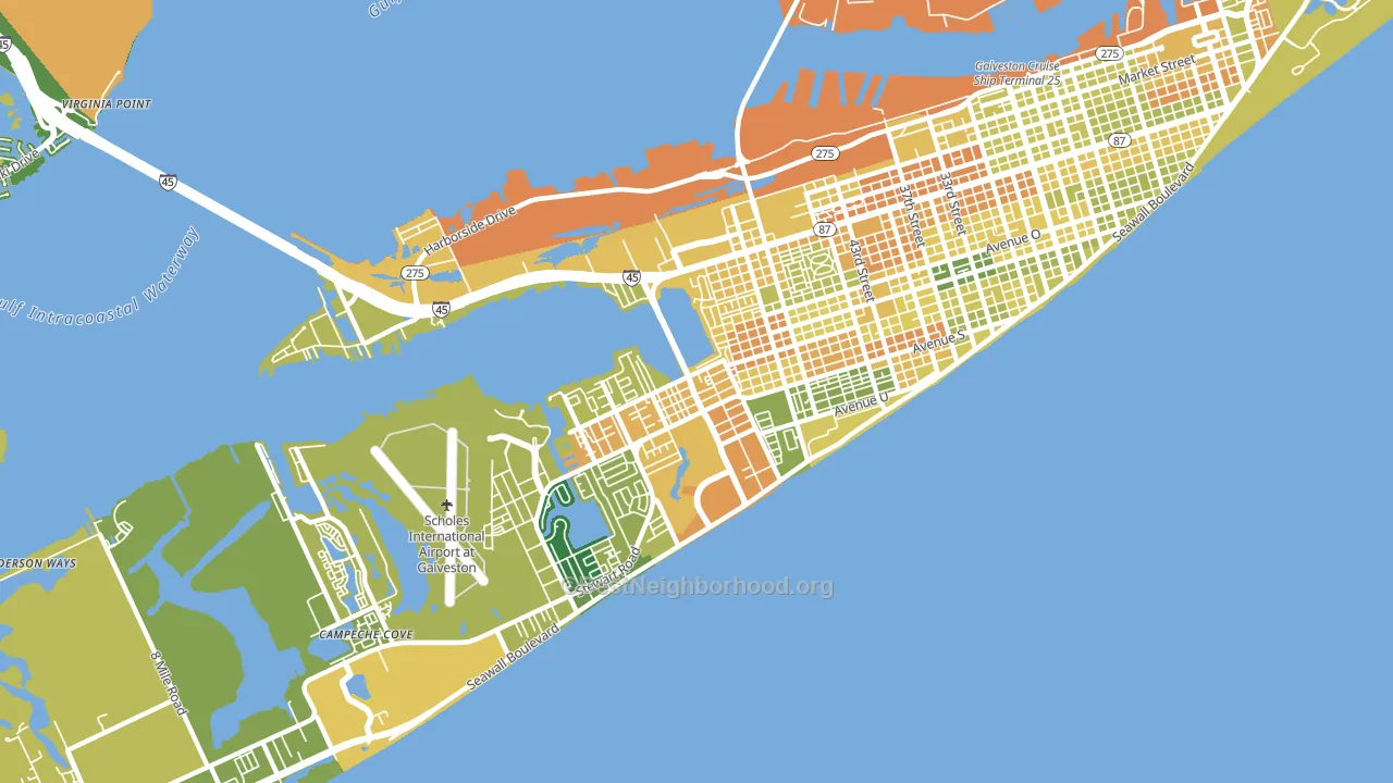 77551, TX block-group voter-turnout map