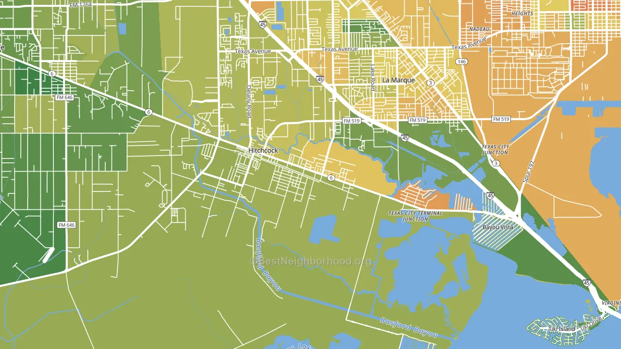 77563, TX block-group voter-turnout map