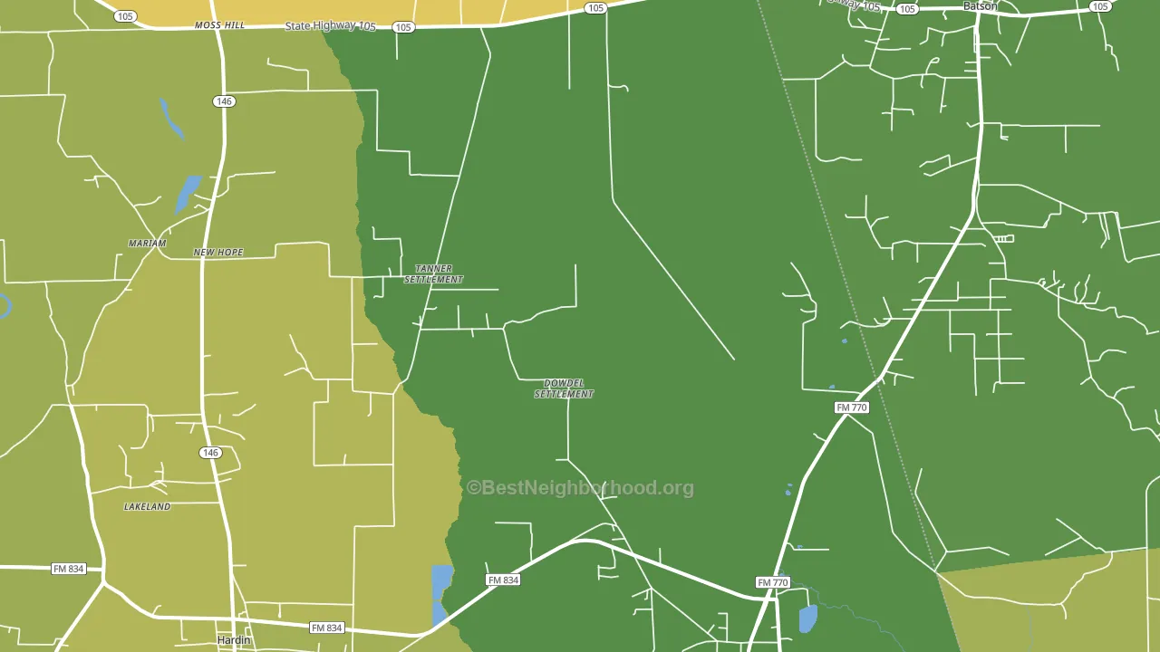 77564, TX block-group voter-turnout map