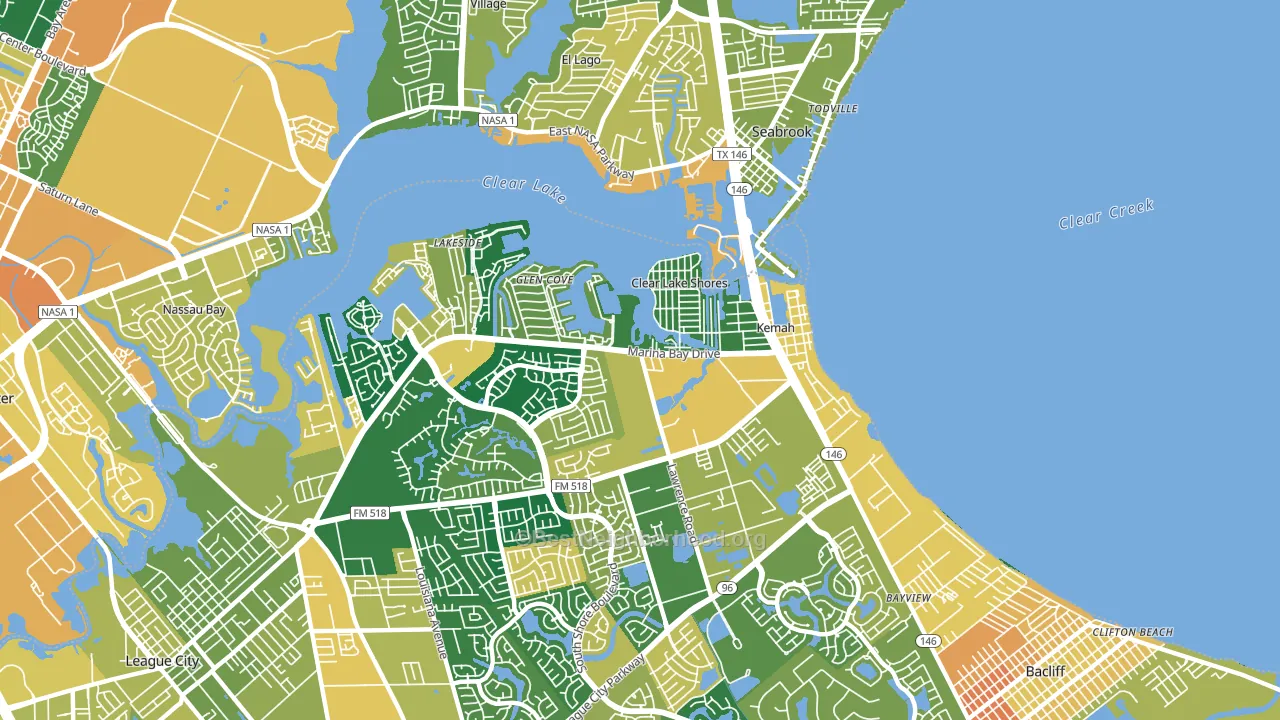77565, TX block-group voter-turnout map