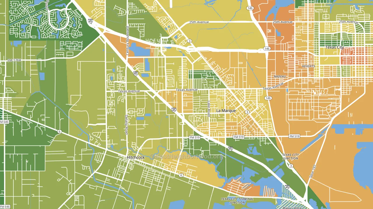 77568, TX block-group voter-turnout map