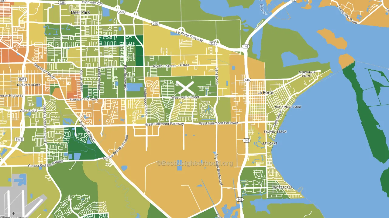 77571, TX block-group voter-turnout map