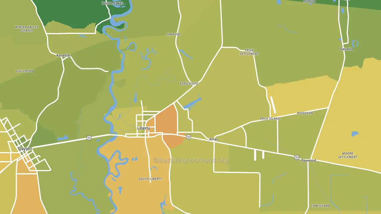 77575, TX block-group voter-turnout map