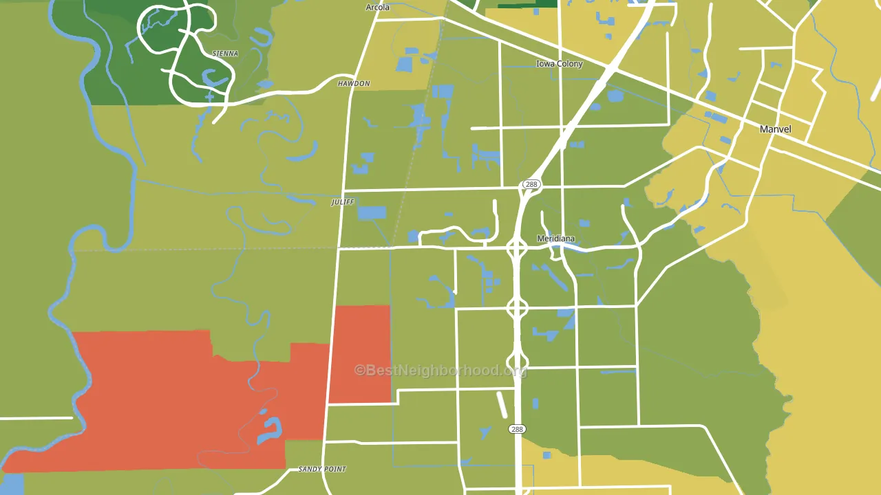 77583, TX block-group voter-turnout map