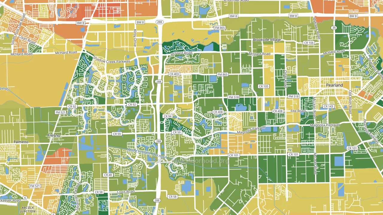 77584, TX block-group voter-turnout map