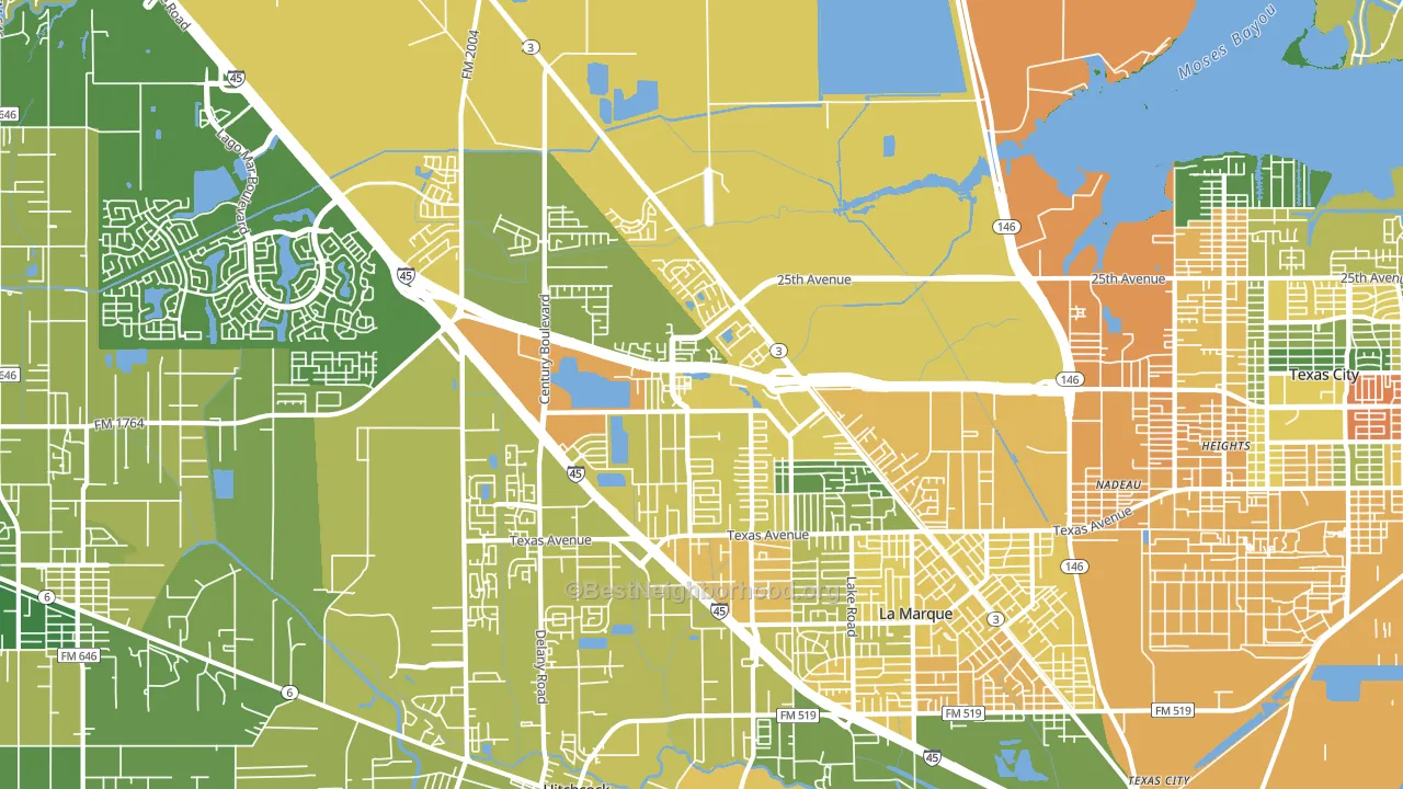 77591, TX block-group voter-turnout map