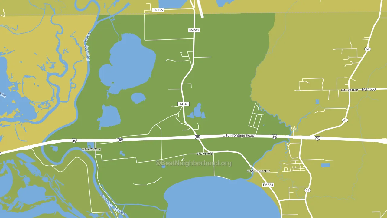 77597, TX block-group voter-turnout map