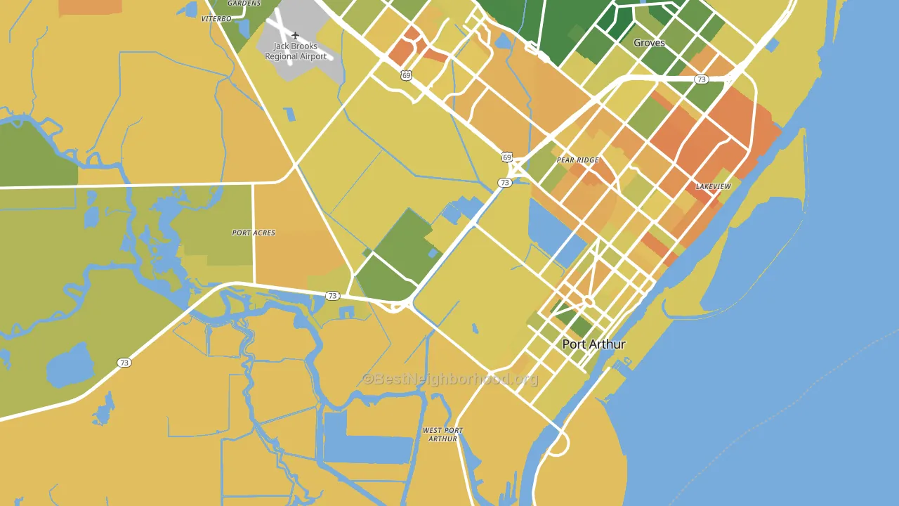 77640, TX block-group voter-turnout map