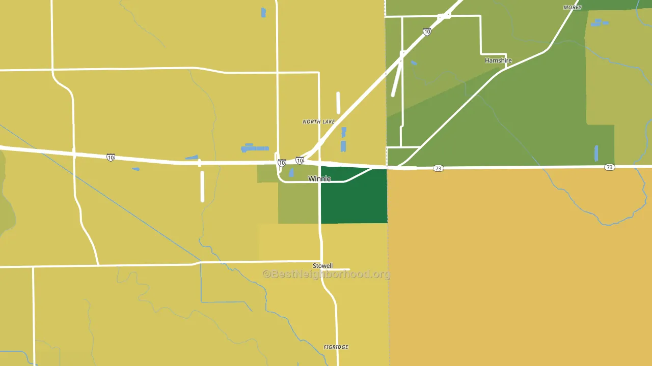 77665, TX block-group voter-turnout map