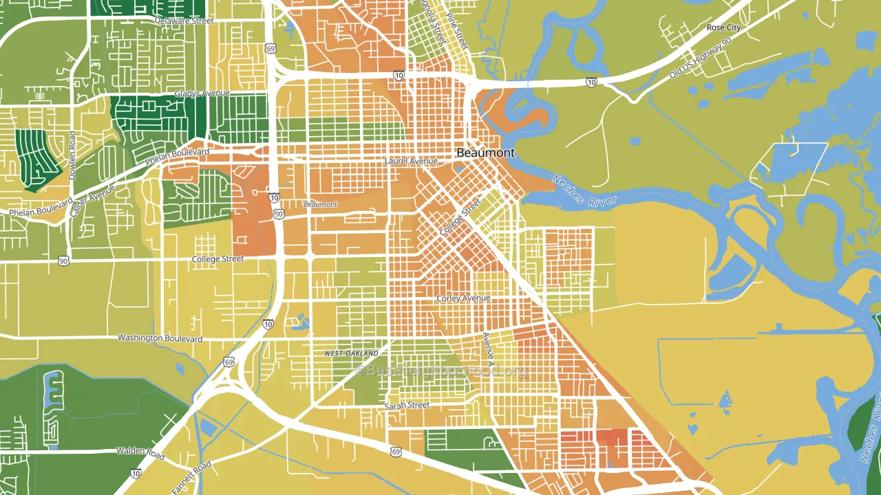 77701, TX block-group voter-turnout map