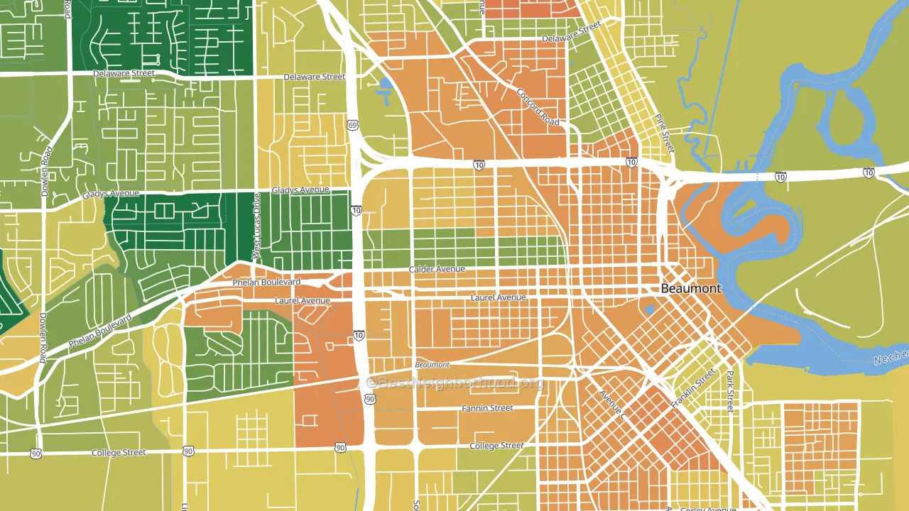 77702, TX block-group voter-turnout map